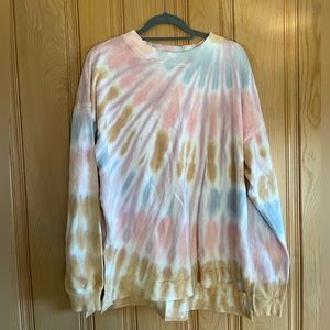 Easel oversized sweatshirt pastel tie dye